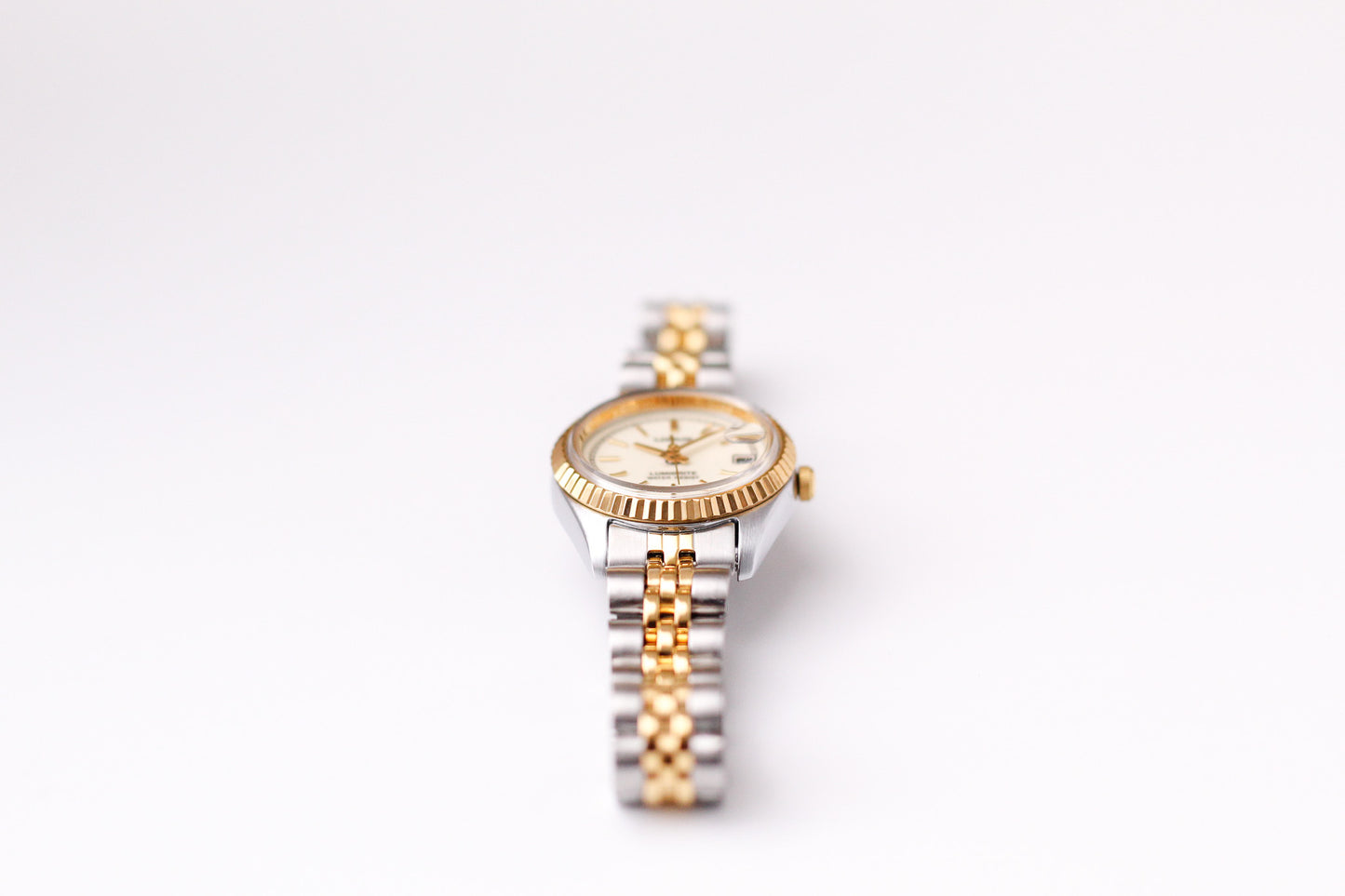 [Mint] 1990s Lorus Quartz Baby Date-Just Two Tone Ladies' Wrist-Watch