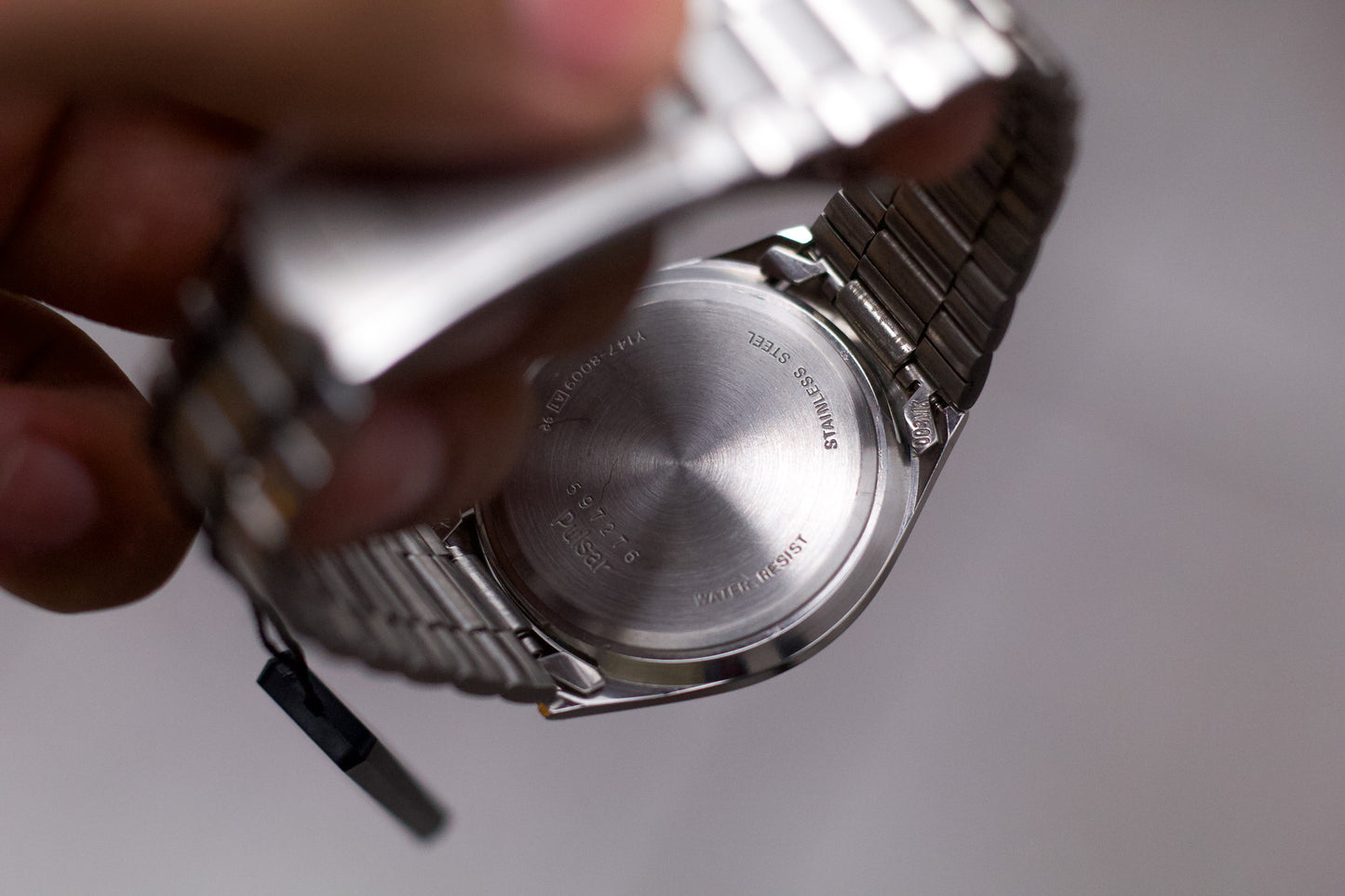1995 Pulsar Quartz Silver Sunburst Dial Men's Wrist-Watch W/Tag