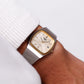 1982 Pulsar Quartz Light Golden Snowfall Dial Men's Wrist-Watch