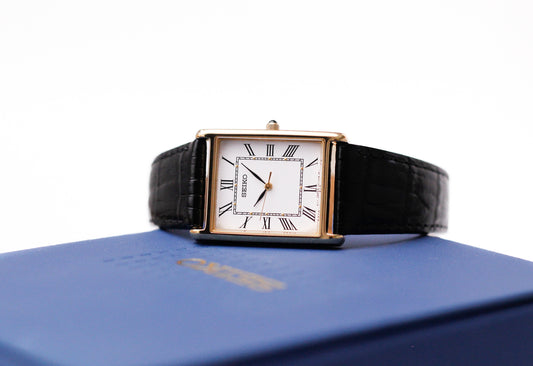 [New Old Stock] 2011 Seiko Quartz Tank Men's Wrist-Watch Full-Set