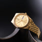 1992 Citizen CQ 'Baby Day-Date' Golden Sunburst Dial Men's Wrist-Watch