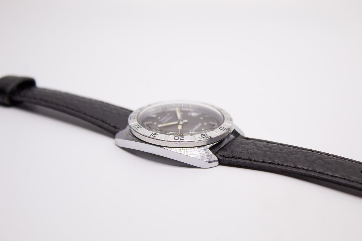 [Serviced] 1970s Timex Electronic Midnight Black Dial Dial Men's Wrist-Watch