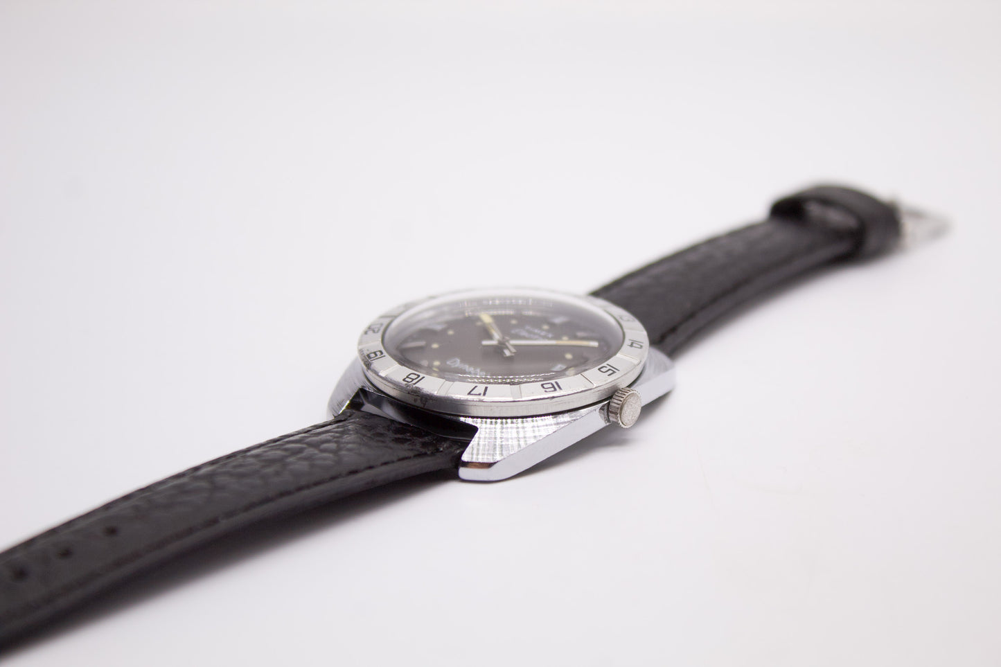 [Serviced] 1970s Timex Electronic Midnight Black Dial Dial Men's Wrist-Watch