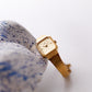 1990 Pulsar Quartz Straight Grain Golden Dial Ladies' Wrist-Watch