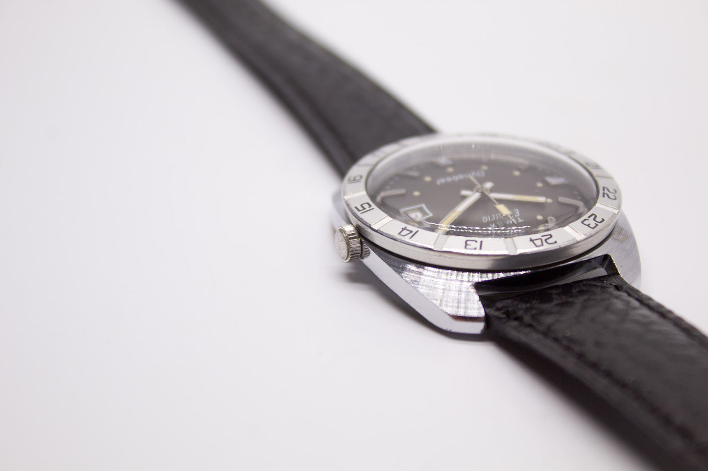 [Serviced] 1970s Timex Electronic Midnight Black Dial Dial Men's Wrist-Watch