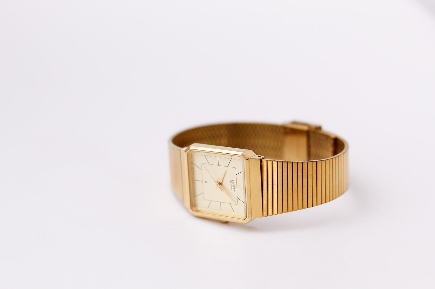 1993 Citizen Quartz Golden 'Tank' Men's Wrist-Watch