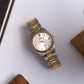 1990 Seiko 'Baby Date-Just' Silver Sunburst Men's Two Tone Wrist-Watch