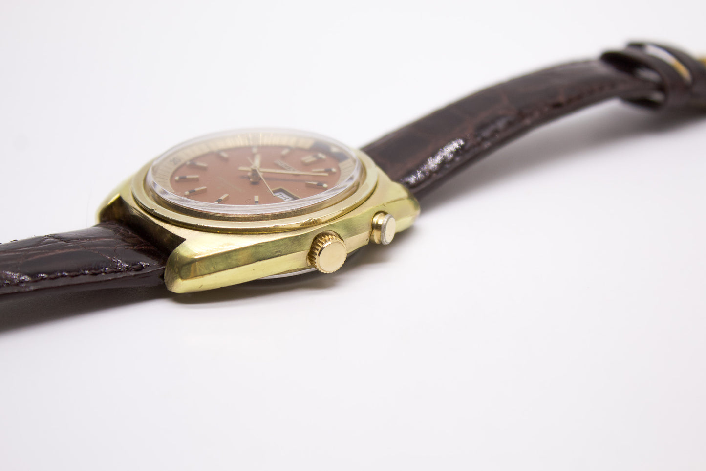 [Serviced] 1971 Seiko Bell-Matic Chocolate Brown Dial Men's Wrist-Watch