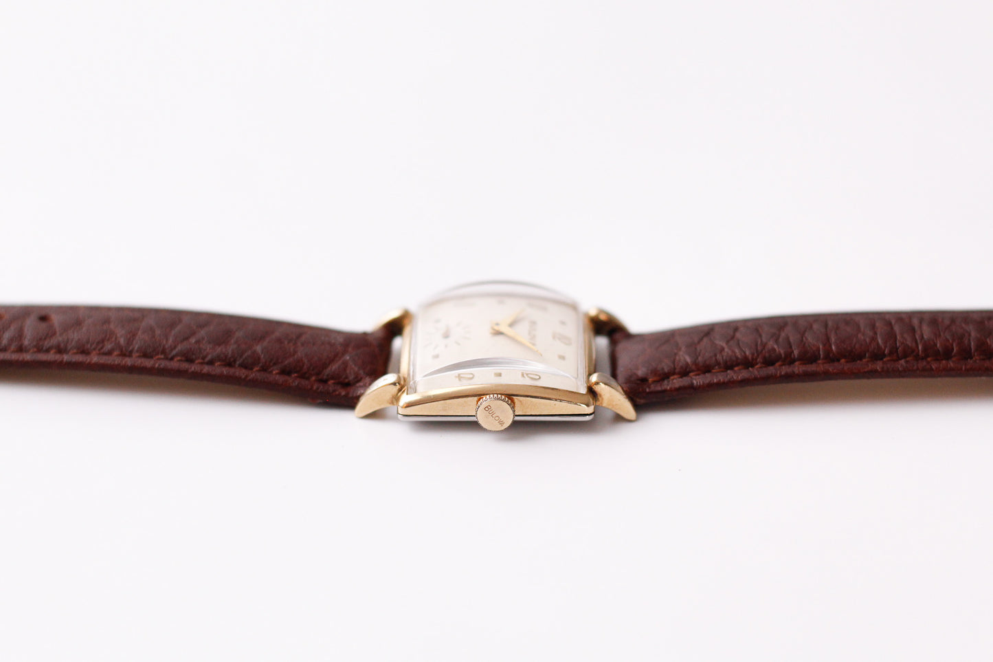 [Serviced] 1952 Swiss Bulova Mechanical Light Cream Dial Men's Wrist-Watch