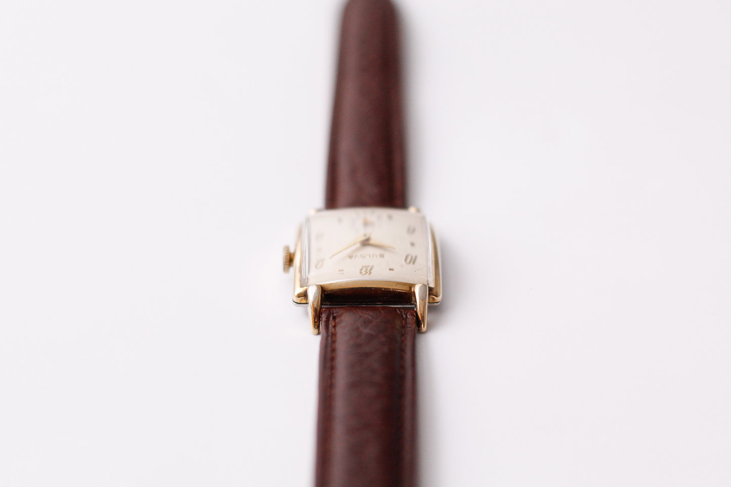 [Serviced] 1952 Swiss Bulova Mechanical Light Cream Dial Men's Wrist-Watch