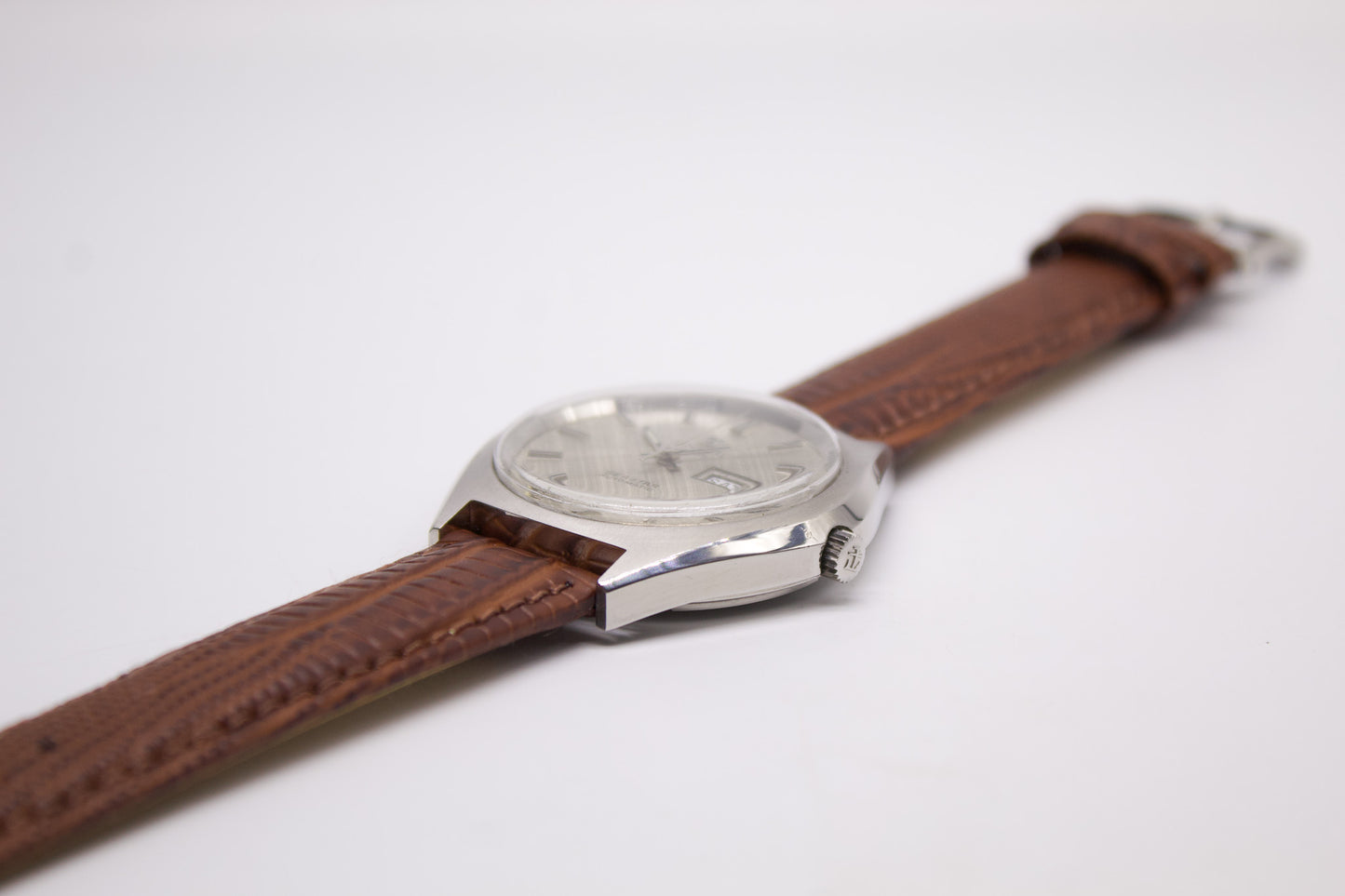 [Serviced] 1970s Tissot Seastar Automatic Silver Linen Dial Men's Wrist-Watch