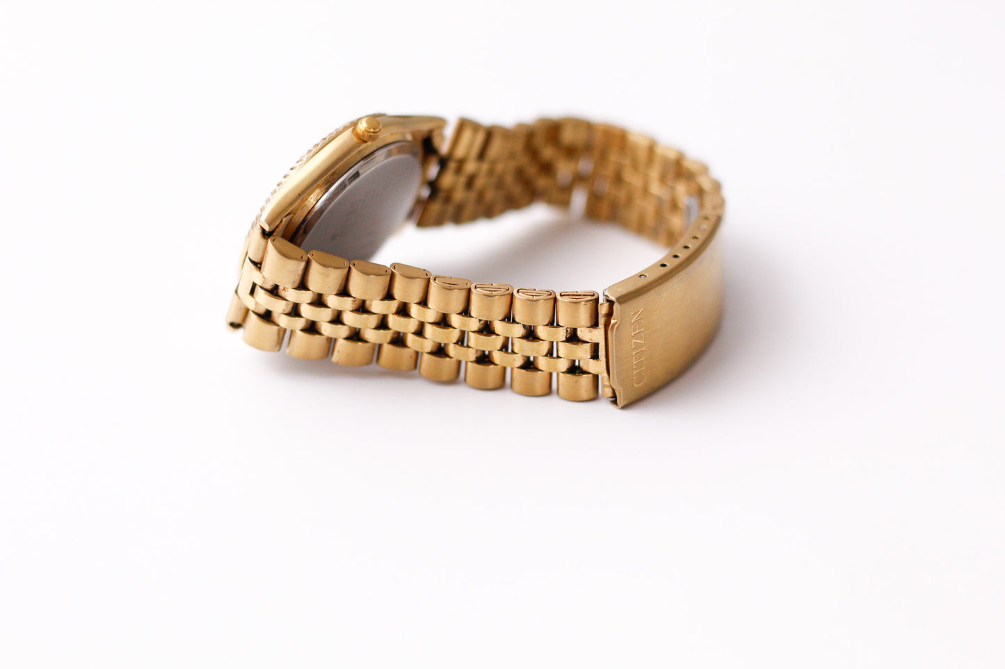 1992 Citizen CQ 'Baby Day-Date' Golden Sunburst Dial Men's Wrist-Watch