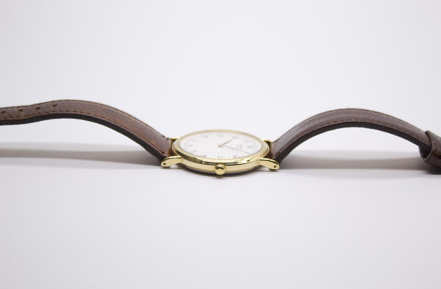 1991 Seiko Cream White Arabia Numerals Men's Wrist-Watch