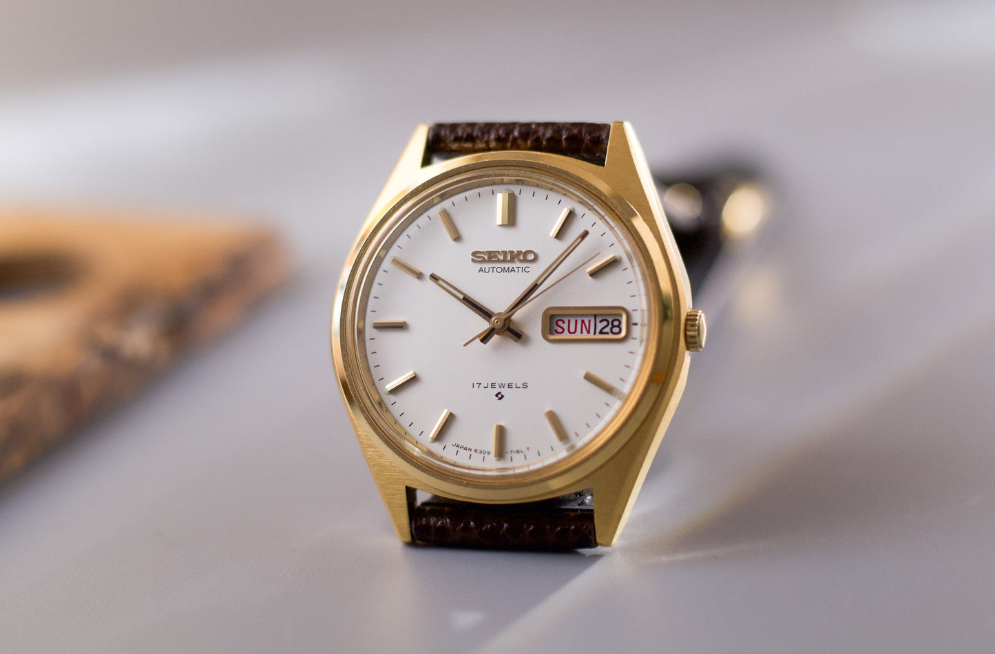 [Serviced] 1980 Seiko Automatic Stark White Dial Men's Wrist-Watch