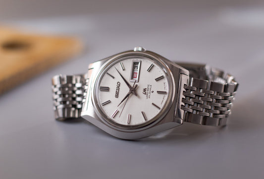 [Serviced] 1969 Seiko Lord-Matic Ivory Linen Dial Men's Wrist-Watch