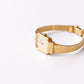 1990 Pulsar Quartz Straight Grain Golden Dial Ladies' Wrist-Watch