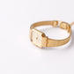 1990 Pulsar Quartz Straight Grain Golden Dial Ladies' Wrist-Watch