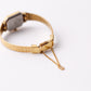 1990 Pulsar Quartz Straight Grain Golden Dial Ladies' Wrist-Watch