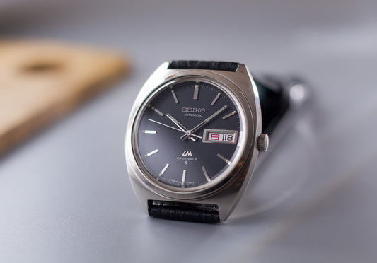 [Serviced] 1971 Seiko Lord-Matic Matte Midnight Black Dial Men's Wrist-Watch