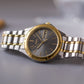 1997 Seiko Two Tone Quartz Sunburst Gray Dial Men's Wrist-Watch