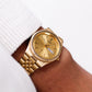 1992 Citizen CQ 'Baby Day-Date' Golden Sunburst Dial Men's Wrist-Watch