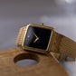 1984 Seiko Quartz Tank Inky Black Dial Men's Wrist-Watch