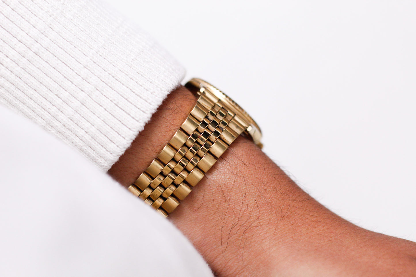 1992 Citizen CQ 'Baby Day-Date' Golden Sunburst Dial Men's Wrist-Watch