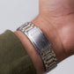 1997 Seiko Two Tone Quartz Sunburst Gray Dial Men's Wrist-Watch