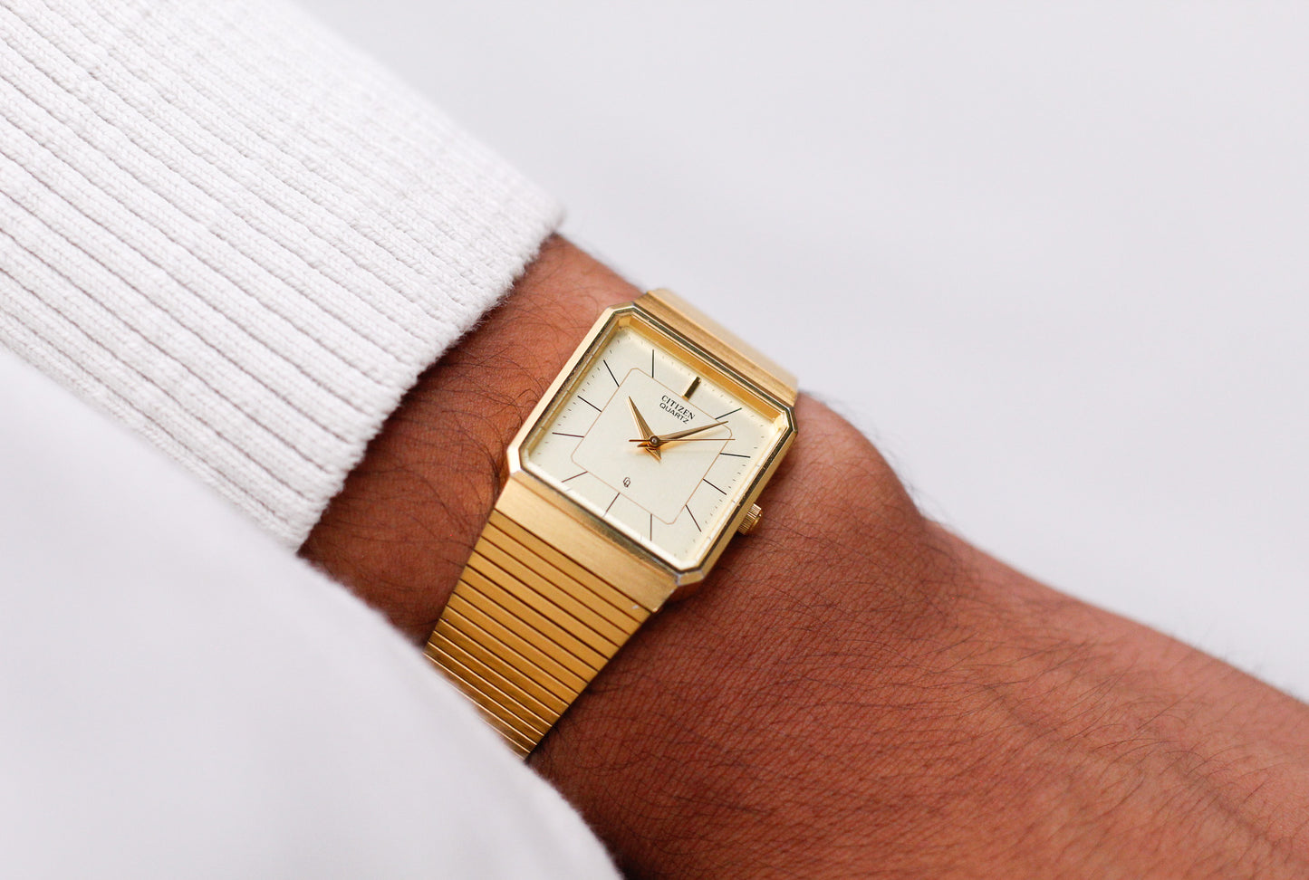 1993 Citizen Quartz Golden 'Tank' Men's Wrist-Watch