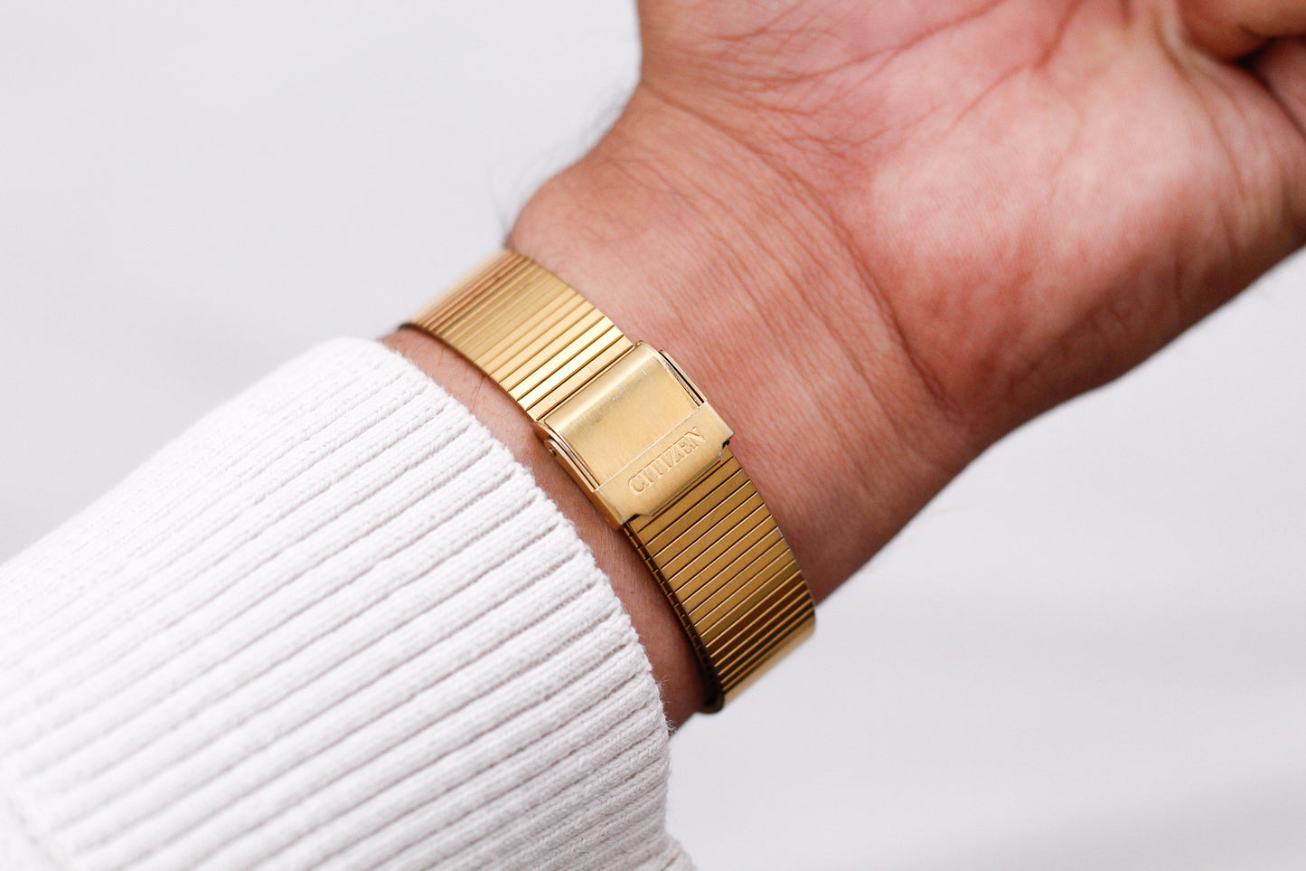 1993 Citizen Quartz Golden 'Tank' Men's Wrist-Watch