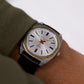 1970s Caravelle Mechanical Silver Sunburst Dial Two Tone Men's Wrist-Watch