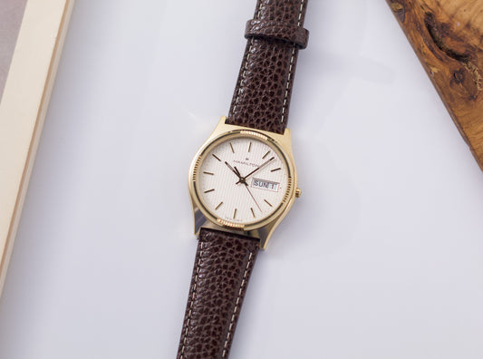 1990s Hamilton Quartz Cream White Dial Men's Wrist-Watch