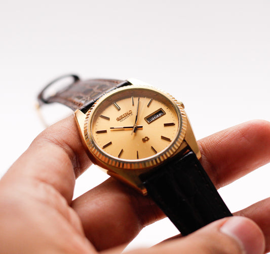 1992 Seiko SQ Baby Day-Date Men's Wrist-Watch