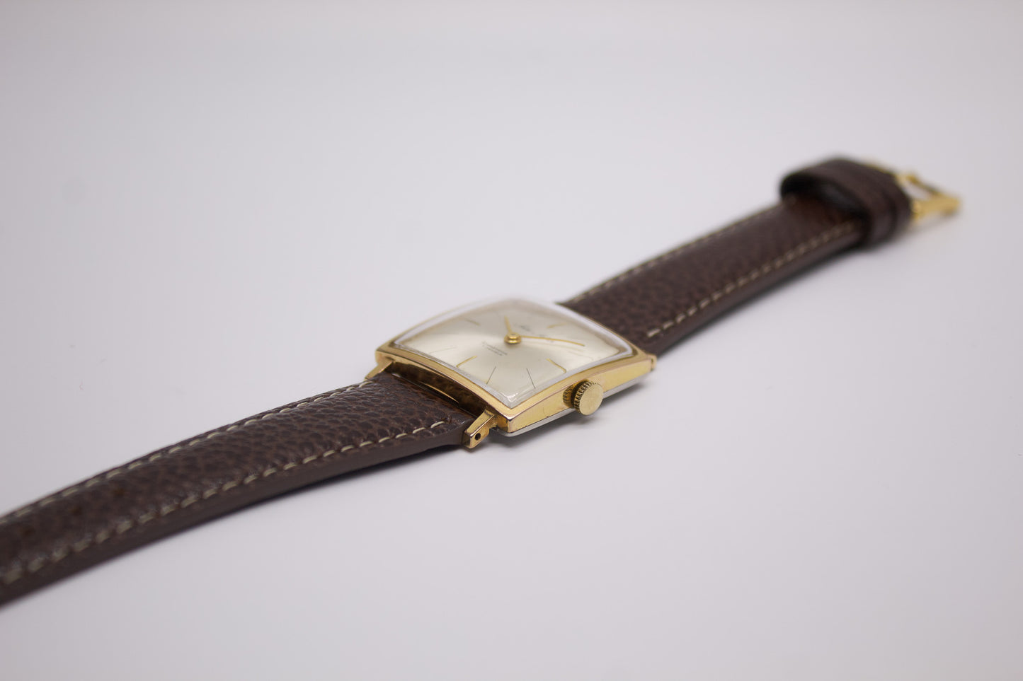 1950s Seiko Solar Silver Sunburst Dial Mechanical Men's Wrist-Watch