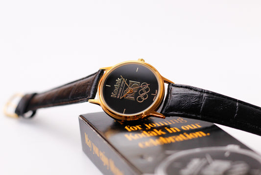 [New Old Stock] 1996 Kodak Quartz 100th Year Olympics Anniversary Men's Wrist-Watch W/Box