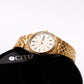 [Mint] 1999 Citizen Quartz Straight Grain Golden Dial Men's Wrist-Watch W/Box