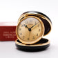1960s Caravelle Golden Sunburst Dial Travel Alarm-Clock W/Box & Papers