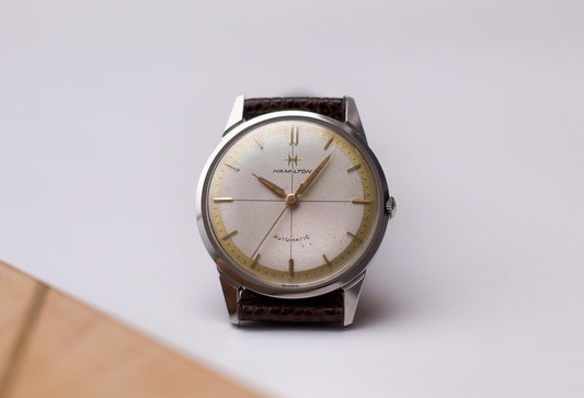 [Serviced] 1960s Hamilton Automatic Two Tone Dial Men's Wrist-Watch