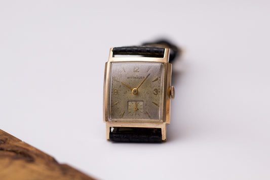 [Serviced] 1960s Wittnauer 'Salmon Skin' Dial Mechanical Men's Wrist-Watch