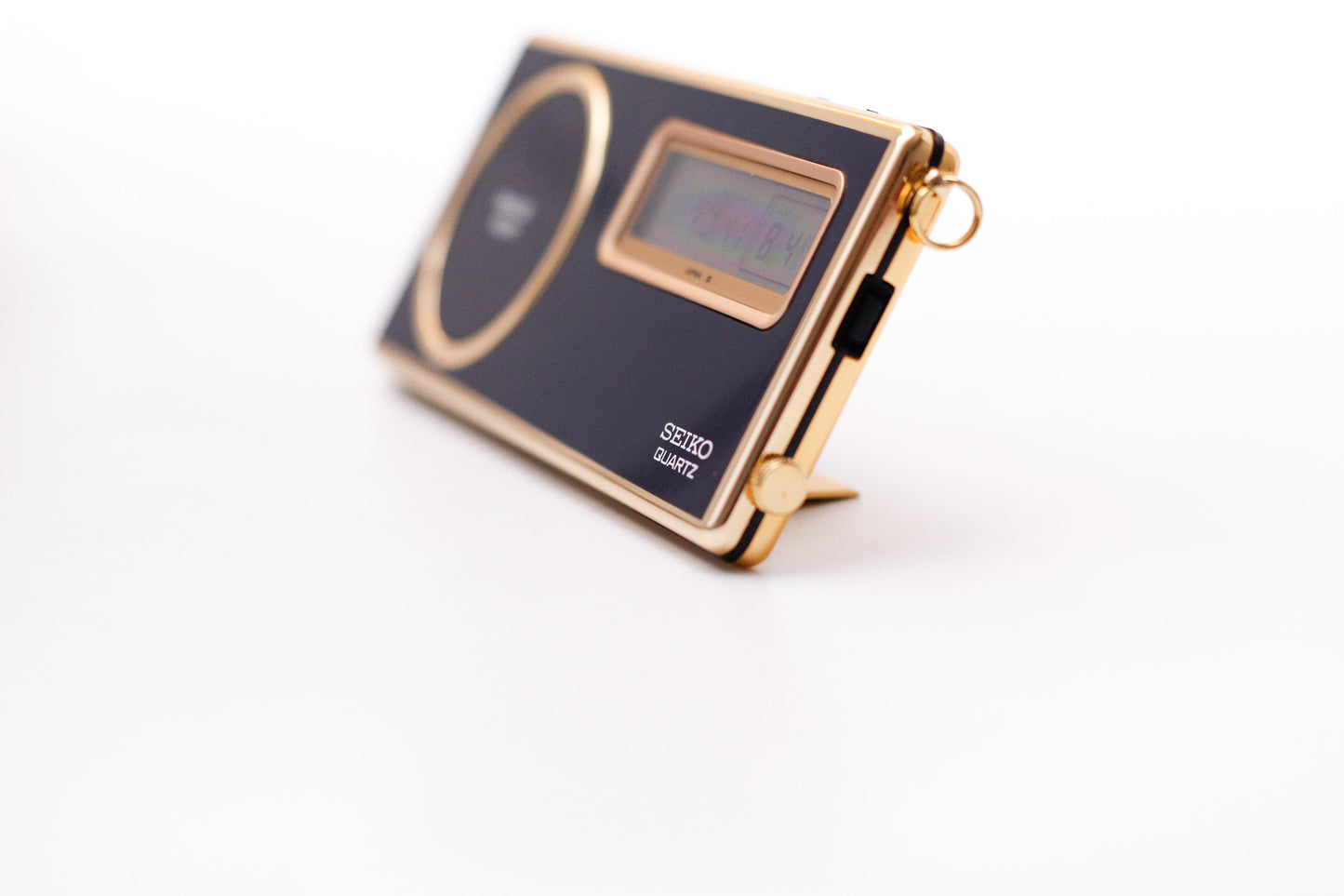 [Mint] 1980s Seiko Quartz Melodic Alarm Travel Clock W/Box-Pouch & Paperwork