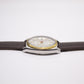 1970s Caravelle Mechanical Silver Sunburst Dial Two Tone Men's Wrist-Watch