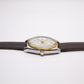 1970s Caravelle Mechanical Silver Sunburst Dial Two Tone Men's Wrist-Watch