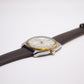 1970s Caravelle Mechanical Silver Sunburst Dial Two Tone Men's Wrist-Watch