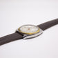 1970s Caravelle Mechanical Silver Sunburst Dial Two Tone Men's Wrist-Watch
