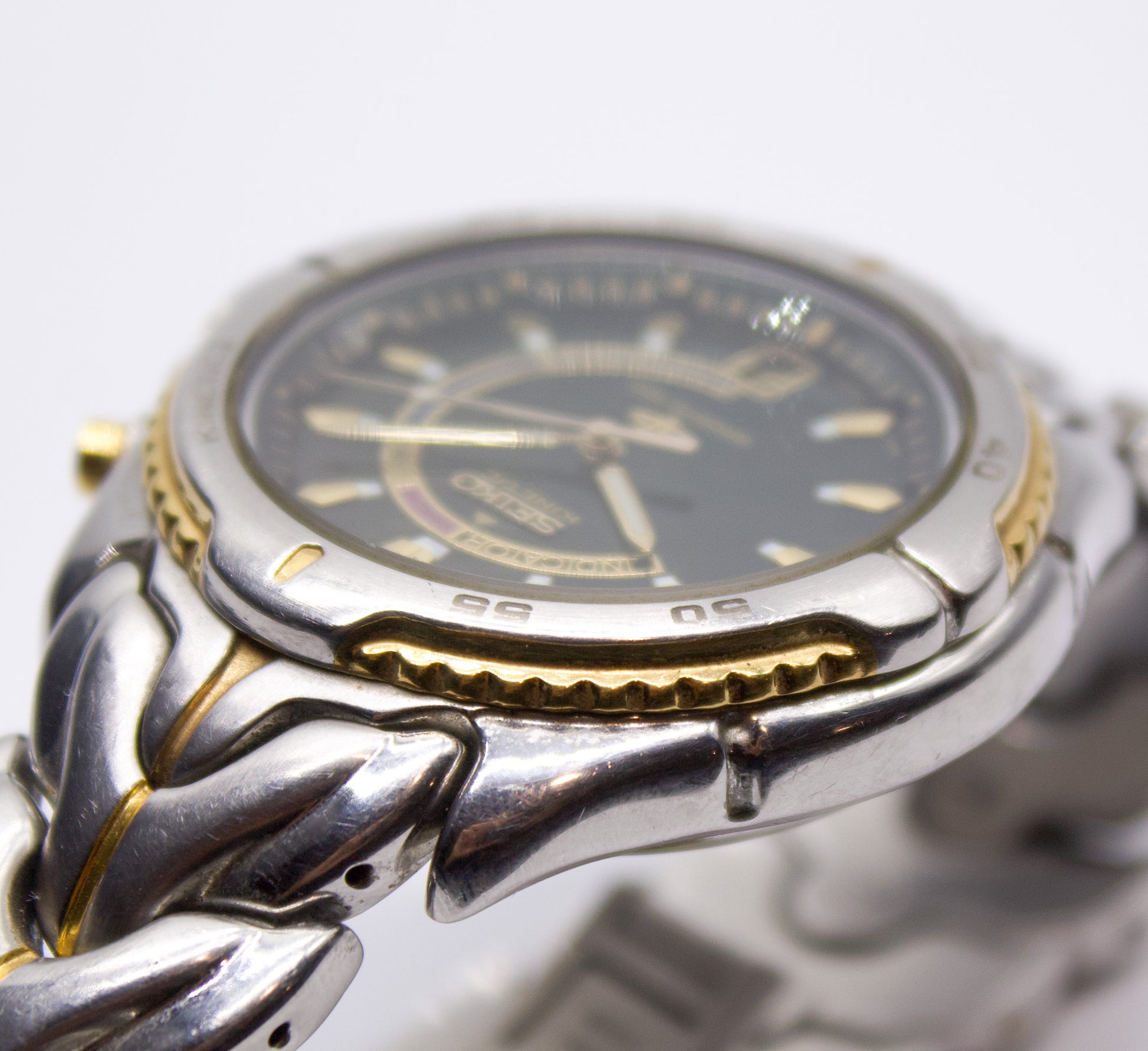 1998 Seiko Kinetic Deep Black Dial Men's Wrist-Watch – Mecalco & Co.