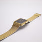 1984 Seiko Quartz Tank Inky Black Dial Men's Wrist-Watch