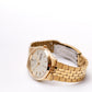 [Mint] 1999 Citizen Quartz Straight Grain Golden Dial Men's Wrist-Watch W/Box