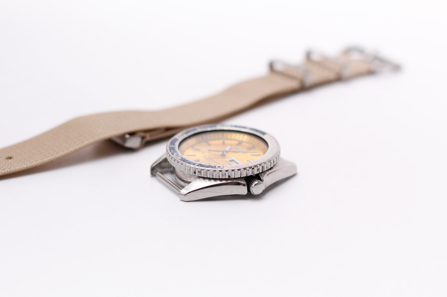 1980 Pulsar Quartz 'Pogue' Orange Sunburst Dial Men's Wrist-Watch