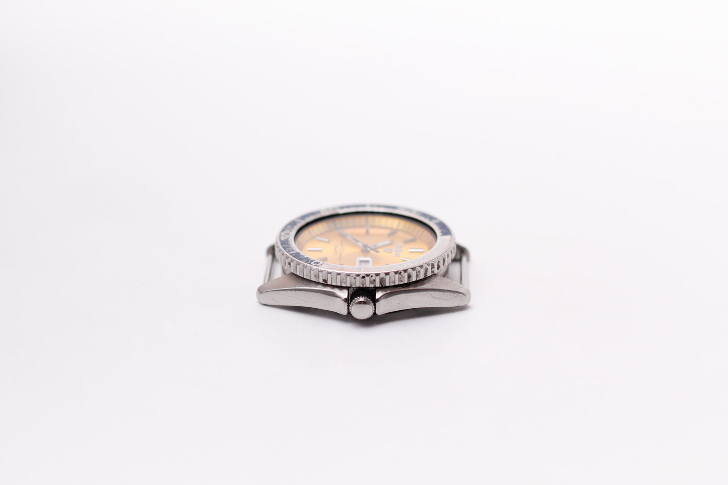 1980 Pulsar Quartz 'Pogue' Orange Sunburst Dial Men's Wrist-Watch