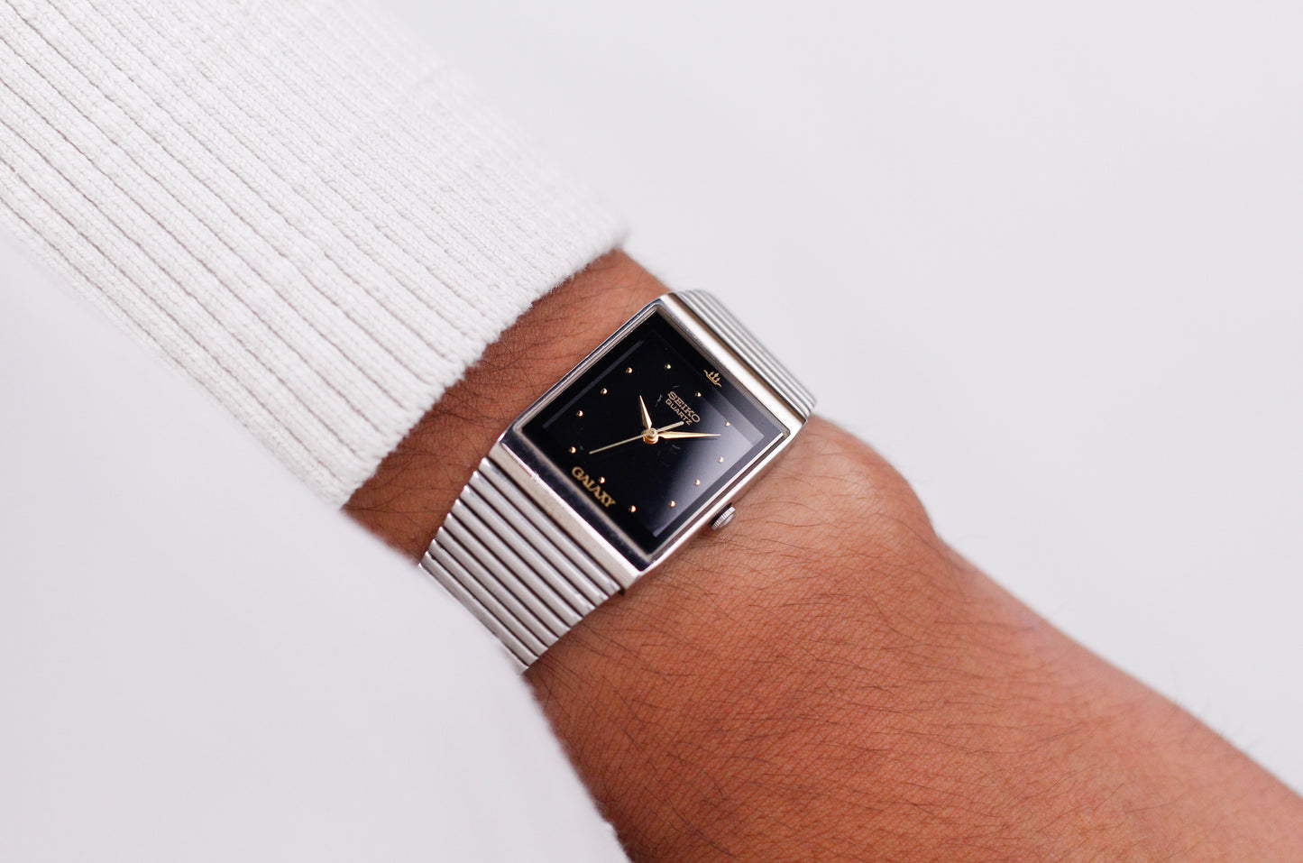 1987 Seiko Quartz Galaxy Inky Black Dial Men's Wrist-Watch